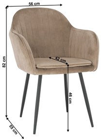 Dizájnos fotel Zirky (szürkésbarna). 1016336