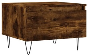 2 db füstös tölgy szerelt fa dohányzóasztal 50 x 46 x 35 cm