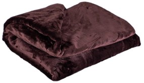 Sötét barna mikroplüss takaró 150x200cm TiaHome