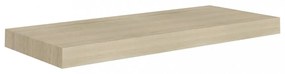 2 db tölgyszínű MDF lebegő fali polc 60 x 23,5 x 3,8 cm
