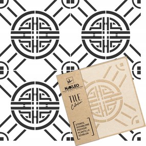 Festősablon Csempe Csempék Többször felhasználható 33x33cm Kínai minta Baoji