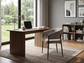 Étkezőszék AKITA fekete lábakkal, szürke