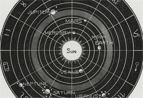 Dekoratív Fotótapéta Furnér Flizelin Kozmikus diagram 152x104 Ragasztó