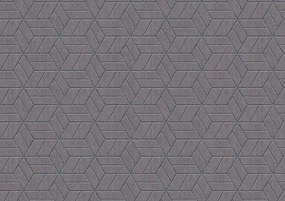 Szürke tapéta ezüst geometriai mintával Vinyl tömbök