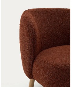 Terrakotta színű buklé fotel Ulit – Kave Home