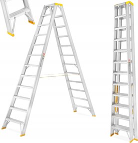 Prémium Építőipari szerelőlétra 2x12 455cm 4,55m Kétoldalas Aloss