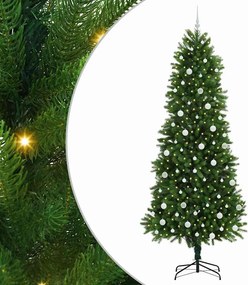 vidaXL Karácsonyfa 300 LED-del állvánnyal Zöld 240 cm PE