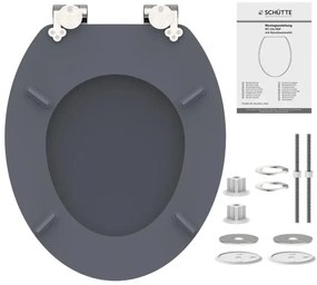 Schütte 80104 - SPIRIT antracit WC-ülőke, SoftClose, MDF fa