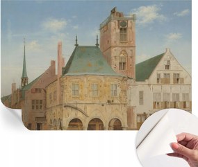 Öntapadós fotótapéta Falra 3D Loft Antik városháza 152x104 cm