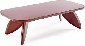 Lumis téglalap alakú dohányzóasztal 120 cm - bordó