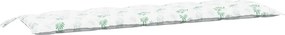 vidaXL levélmintás oxford szövet kerti padpárna 180 x 50 x 7 cm