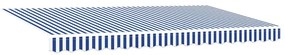 Behúzható napellenző Kék és fehér 350 x 200 cm Textil, fém