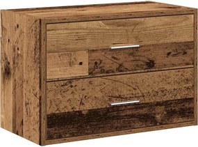 vidaXL antik fa színű szerelt fa szekrény 2 fiókkal 60 x 31 x 40 cm