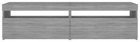 2 db füstös tölgy színű TV-szekrény LED-ekkel 75 x 35 x 40 cm