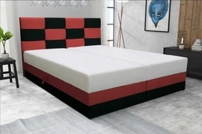 Dizájnos MARLEN ágy 160x200, piros + fekete