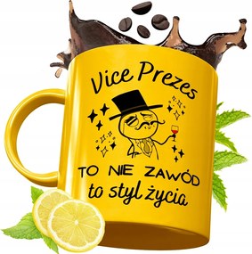 Prémium Arany Bögre Vice Elnök Ajándék Nyomtatott Fotóval