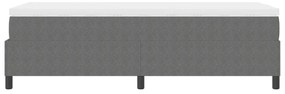 Box Spring Ágy Matraccal Világosszürke 80x200 cm Kordbársony