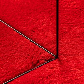 HUARTE piros rövid szálú puha és mosható szőnyeg 200 x 200 cm
