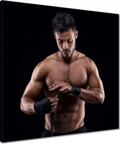 Vászonkép 60x60 Fiatal férfi bokszoló