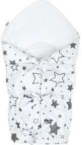 New Baby Classic megkötős pólya szürke csillagok