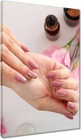 Vászonkép 40x60 Ápolt kezek Spa Virágok