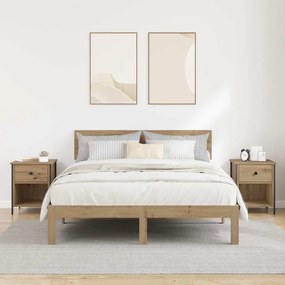 Éjjeliszekrény 2 pcs kézműves tölgy 40 x 42 x 50 cm Faanyag
