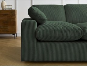 Zöld kordbársony sarokkanapé Belair – Bobochic Paris