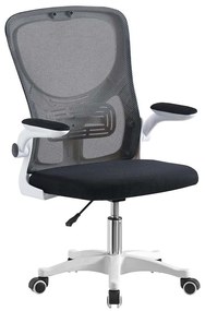 Ergonomikus irodai szék állítható derék- és könyöktámasszal fehér