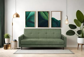 Kihúzható heverő, zöld, VALDO