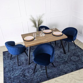 Elegáns Étkezőszék Sötétkék Bársony Kárpittal. ADELE