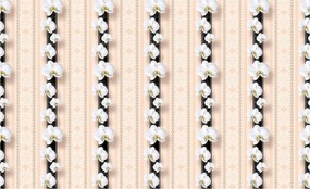 Flizelin fotótapéta Fehér Orchideák Virágmintás Finom 300x210 +ragasztó