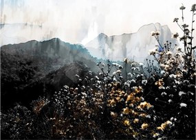 Üveg kép - Vadvirágok illusztrációja (70x50 cm)
