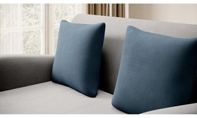 Kék-világosszürke bársony kinyitható kanapé 130 cm Ario – ELTAP