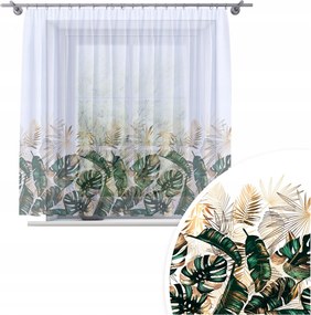 Függöny Kész Fátyol 200X150 Festett Mintás Béka Szalag Függöny 050