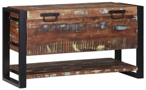 Tároló láda Többszínű 80x35x45 cm Tömör Fa Újrahasznosított