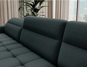 Zöld bársony kinyitható-tárolóhelyes sarokkanapé (jobb oldali-U alakú) Berrto – ELTAP