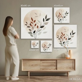 DUBLEZ | Fa boho kép - Levelek egy körben