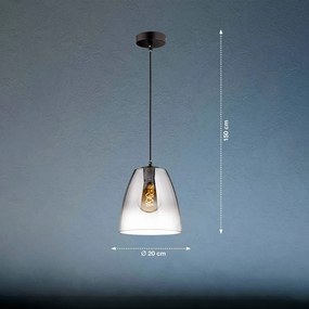 FISCHER & HONSEL 60840 MIRO Egyágú Függesztett Lámpa Fém E27 IP20