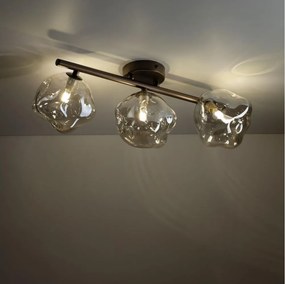 Brilagi - Felületre szerelhető csillár VULCANO 3xG9/8W/230V bronz/füstös bézs
