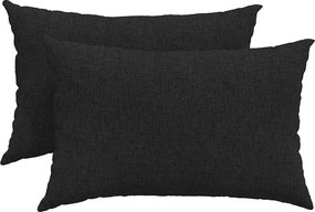 vidaXL Kanapé párnák 2 pcs Fekete 60 x 40 cm szövet