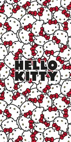 Hello Kitty Red Bows fürdőlepedő, strand törölköző 70x140cm