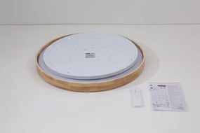 Brilagi - dimmelhető LED lámpatest WOODROUND LED/40W/230V 3000-6000K átmérő 60 cm + távirányító