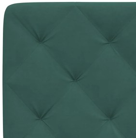 sötétzöld bársony fejtámla párna 100 cm
