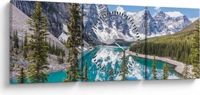 Kép - Banff Nemzeti Park (órával) (90x30 cm)