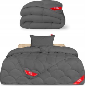 Egész Éves Antiallergén Paplan 140X200 1 Párna 70X80 Szürke Szett