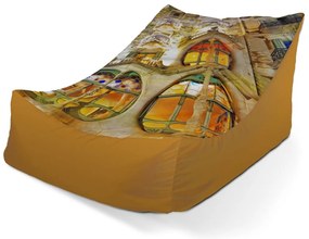 Lounge babzsák Barcelona Gaudi Casa Batllo 1, barna