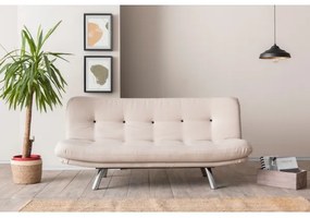 Kétszemélyes kihúzható BAKU kanapé, krémszínű