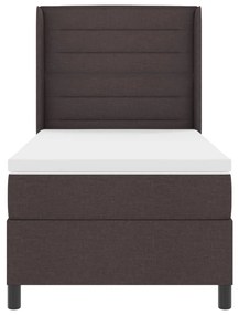 Boxspring Ágy Matrac Kávébarna 90x200 cm Szövet