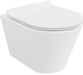 Mexen Rico perem nélküli wc csésze leeresztő automatikás ülőkével, Duroplaszt, Fehér - 30720100