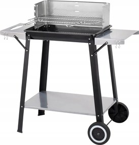 Szén Grill Kocsi Oldalsó Polccal És Állítható Grillráccsal Akár 8 Személy Számára Activa Manc